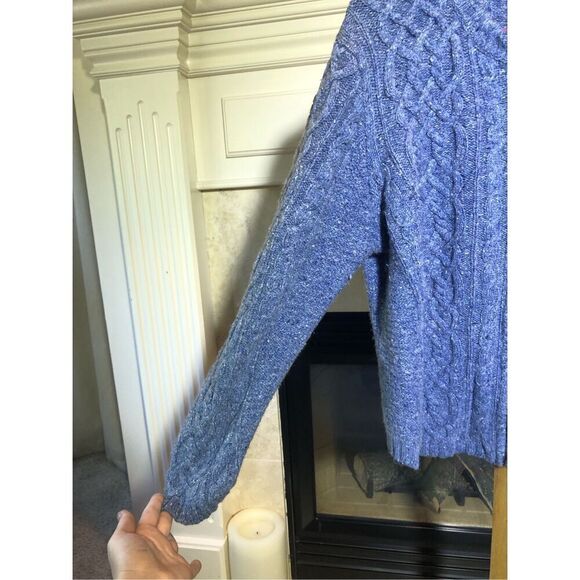 Croft & Barrow Women’s Periwinkle Blue Sweater Zip Up Jacket Size L - Picture 3 of 6